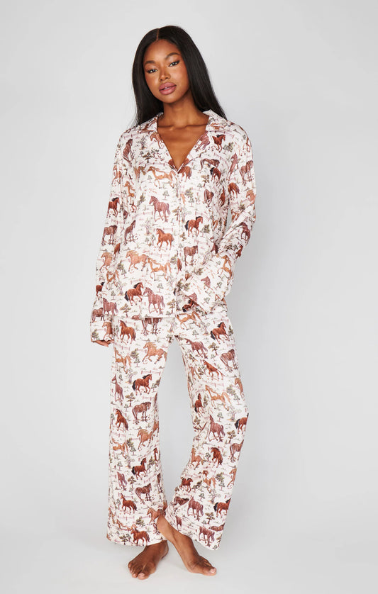 Classic PJ Set Country Horses