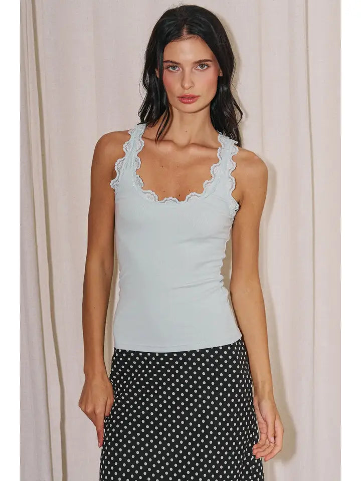Lace Scoop Tank