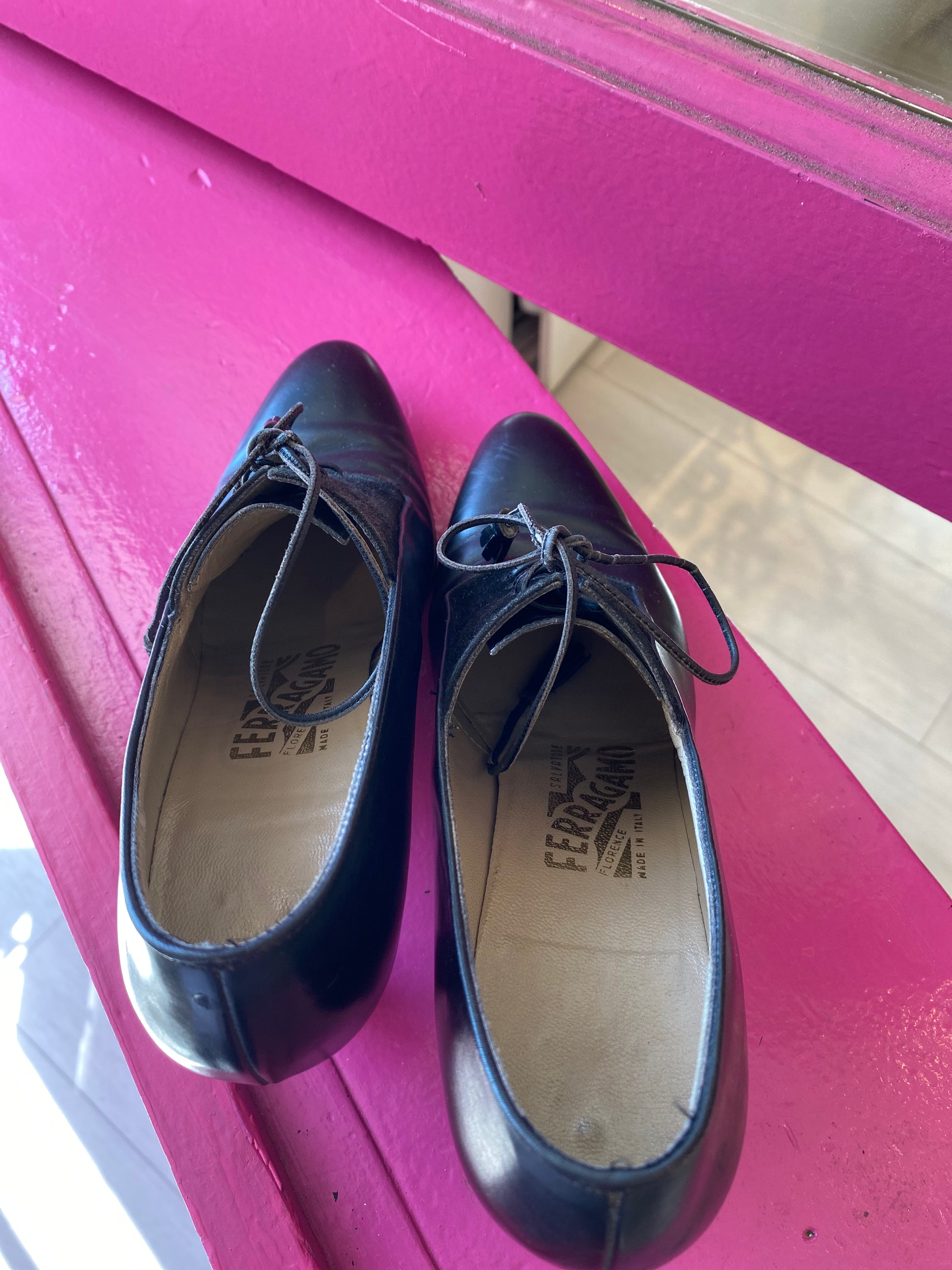 Ferragamo Vintage Shoe Polkadots Moonbeams LA