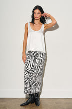Zebra Maxi Skirt