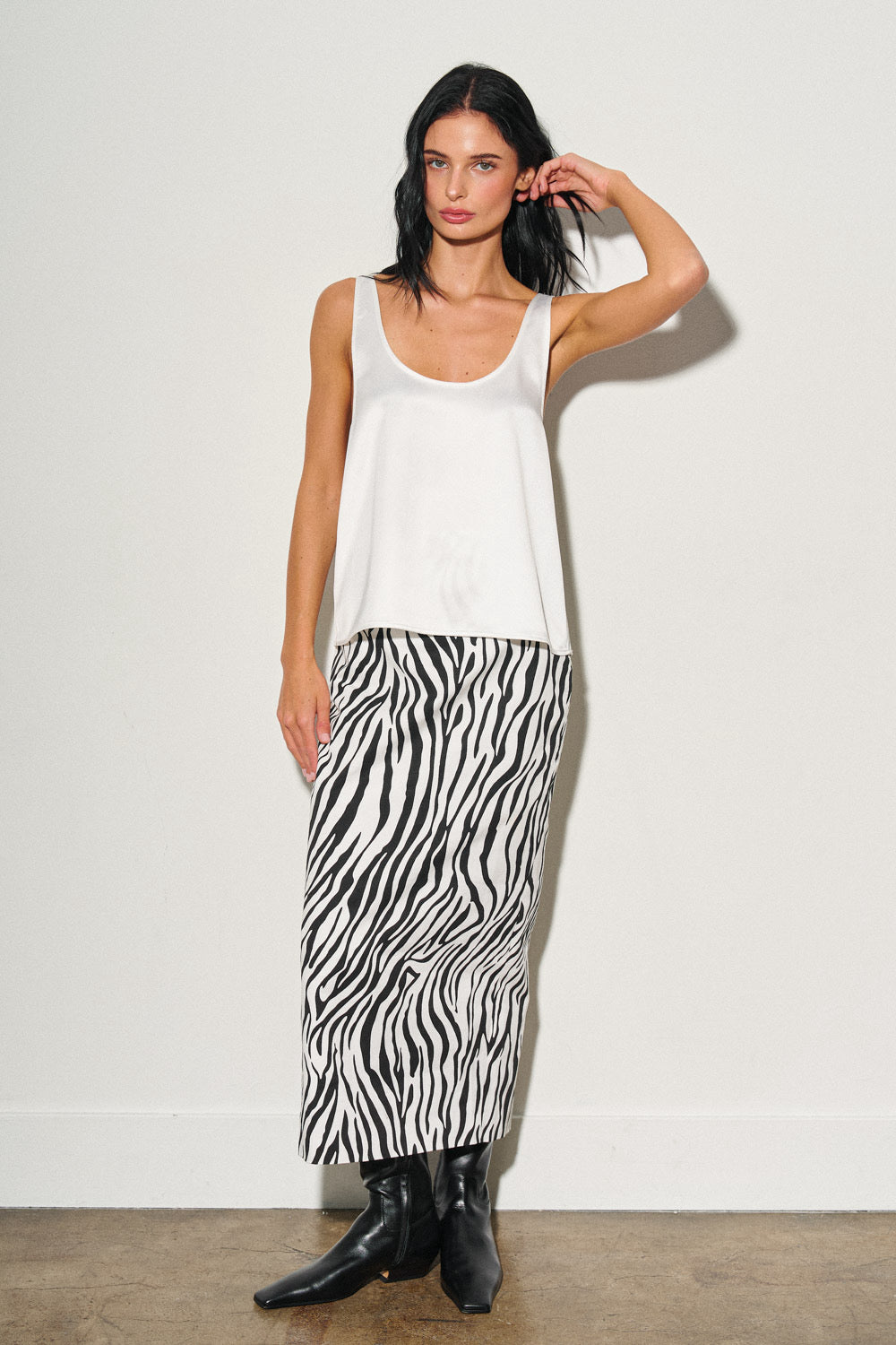 Zebra Maxi Skirt