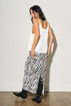 Zebra Maxi Skirt