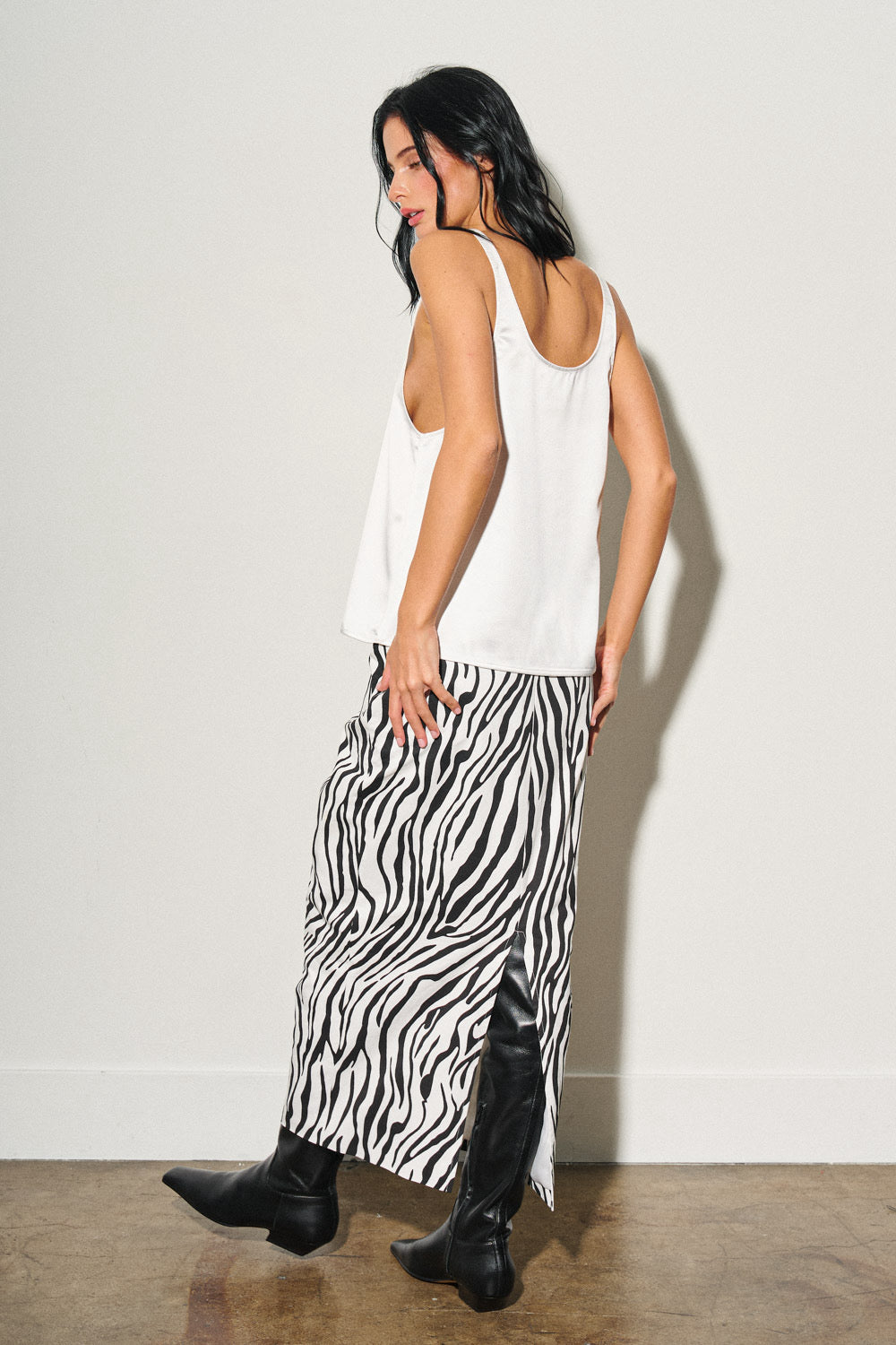 Zebra Maxi Skirt