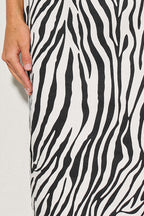 Zebra Maxi Skirt