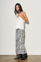 Zebra Maxi Skirt