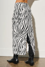 Zebra Maxi Skirt
