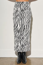 Zebra Maxi Skirt