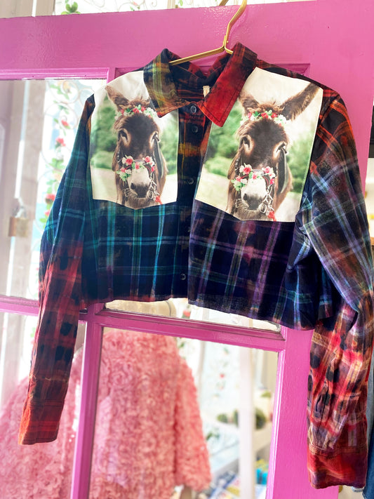 Totem Cropped Flannel Shacket