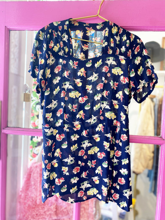 40s Lamb Print Redone Mini