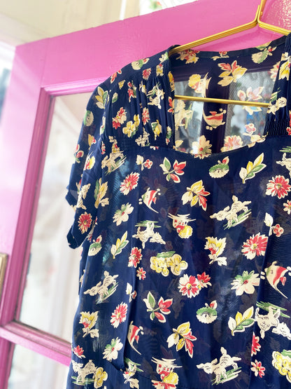 40s Lamb Print Redone Mini