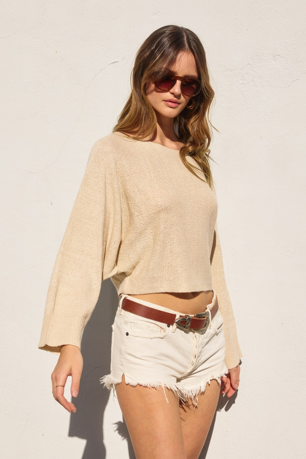 Natural Crop Sweater