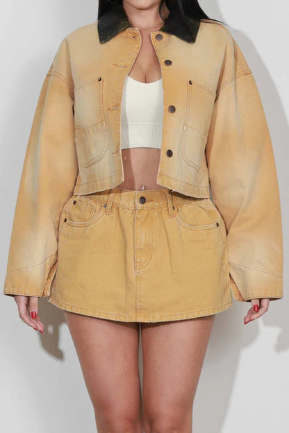 Canvas Mini Skirt