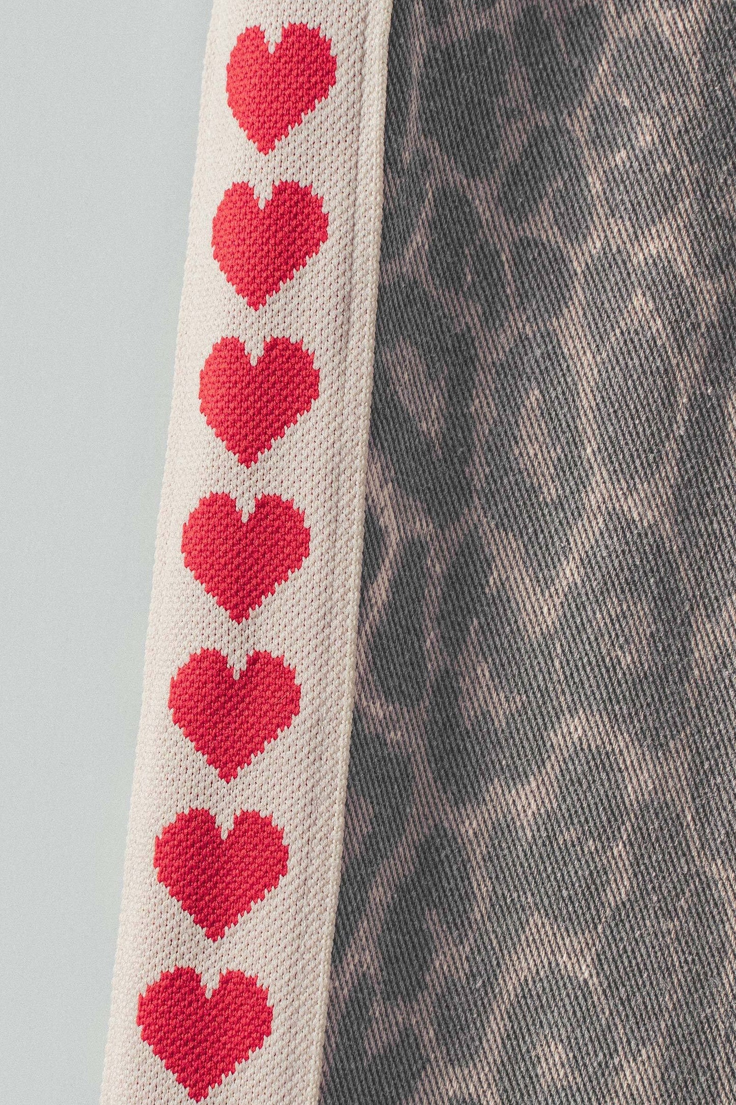 Heart Trim Leopard Pants