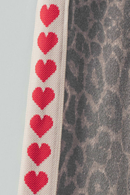 Heart Trim Leopard Pants