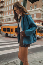 Cordoury Trim Denim Jacket