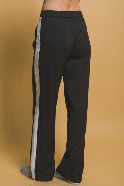 Pleated Stripe Trouser