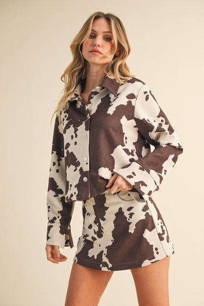 Cow Print Shacket
