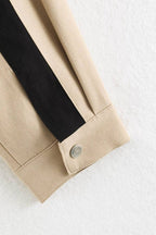 Colorblock Stand Collar Zip-Up Jacket