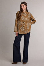 Bandana Print Button-Up