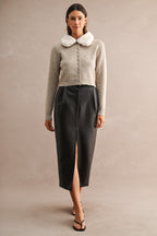 Sophia Fur Collar Cardigan