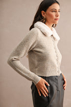 Sophia Fur Collar Cardigan