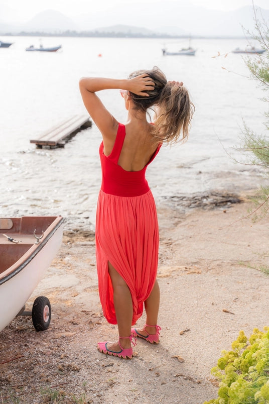 Colorblock Draped Knit Jumpsuit