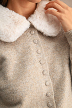 Sophia Fur Collar Cardigan