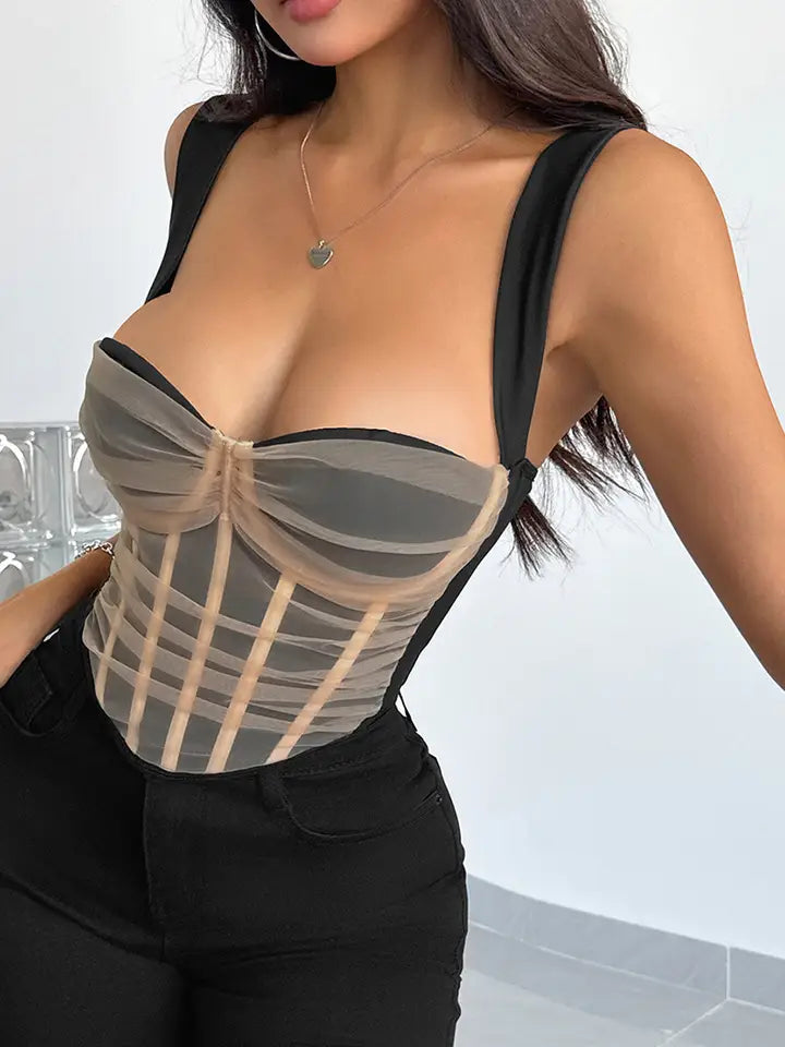 Mesh Corset Top