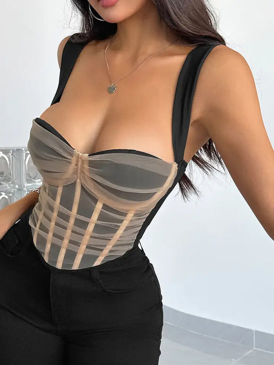 Mesh Corset Top