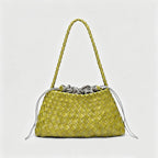 Woven Drawstring Shoulder Bag