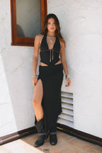 Almeda Halter Top - Polkadots & Moonbeams LAPolkadots & MoonbeamsBlackSAlmeda Halter Top
