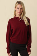Nancy Long Sleeve Polo Sweater