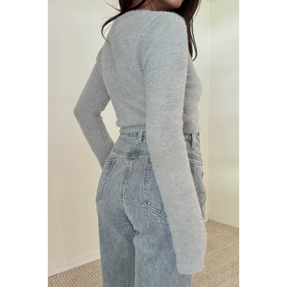 Knit Scoop Neck Button Down Cardigan
