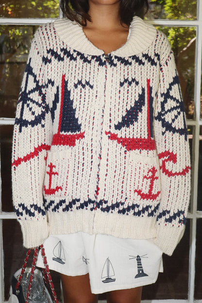 Sailboat Knit Sweater