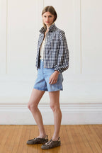 Gingham Zip Jacket - RJ1136