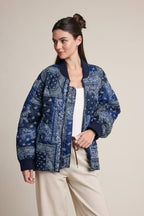 Paisley Bandana Quilted Bomber