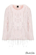 Barbie Girl Faux Fur Sequin Jacket - Polkadots & Moonbeams LABlack Cake ClothingPinkXS/SBarbie Girl Faux Fur Sequin Jacket