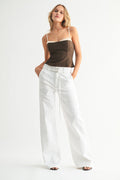 Belted Wide Leg - Polkadots & Moonbeams LAJust Black DenimWHITE24Belted Wide Leg