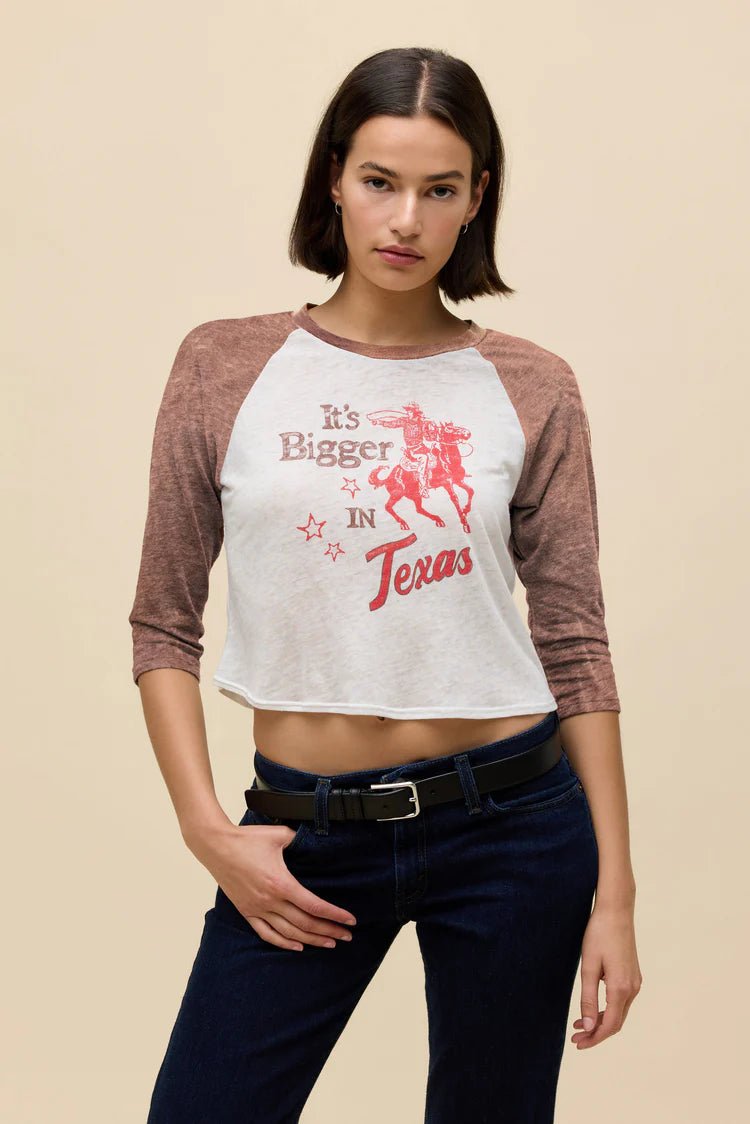 Bigger In Texas Raglan Tee - Polkadots & Moonbeams LADaydreamerXSBigger In Texas Raglan Tee