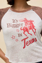 Bigger In Texas Raglan Tee - Polkadots & Moonbeams LADaydreamerXSBigger In Texas Raglan Tee