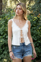 Bloom Scallop Top - Polkadots & Moonbeams LAPolkadots & MoonbeamsWhiteSBloom Scallop Top