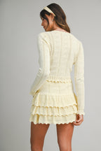 Bow Pointelle Ruffle Skirt - Polkadots & Moonbeams LAPolkadots & MoonbeamsBUTTERSBow Pointelle Ruffle Skirt