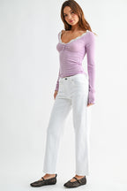 BP495J Stretchy Straight - Polkadots & Moonbeams LAJust Black DenimWhite25BP495J Stretchy Straight