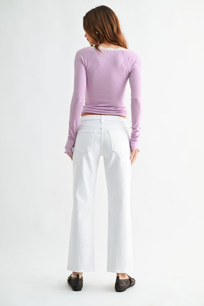 BP495J Stretchy Straight - Polkadots & Moonbeams LAJust Black DenimWhite25BP495J Stretchy Straight
