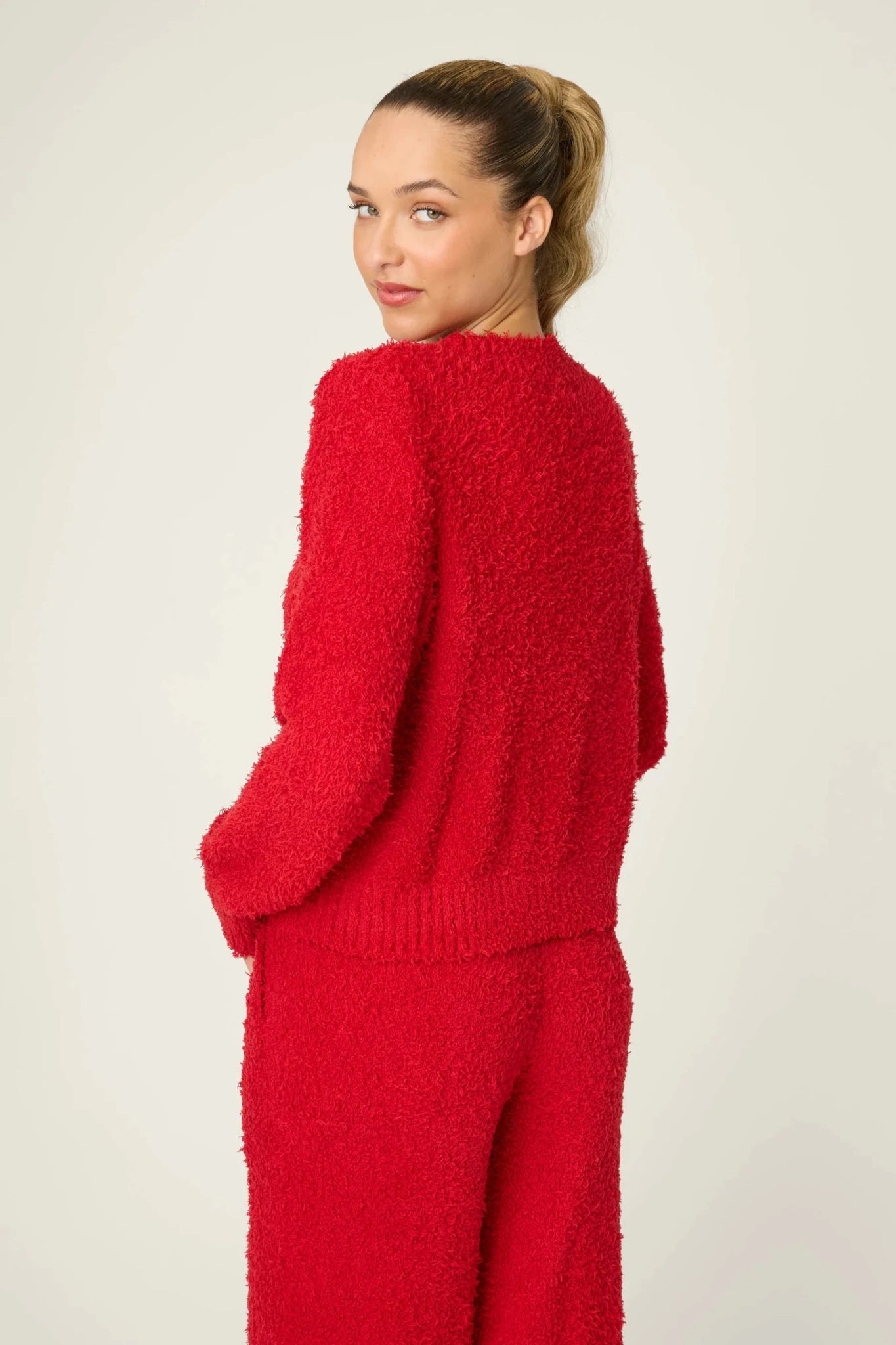 Bundle Up Boucle Top - Polkadots & Moonbeams LAPJ SalvageRedXSBundle Up Boucle Top