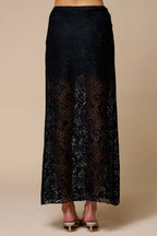 Sheer Lace Maxi Skirt