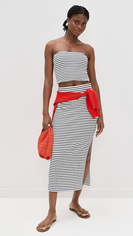 Caffari Stripe Tube Top