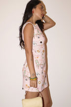 Cafe Stretch Denim Mini - Polkadots & Moonbeams LABailey RosePinkXSCafe Stretch Denim Mini