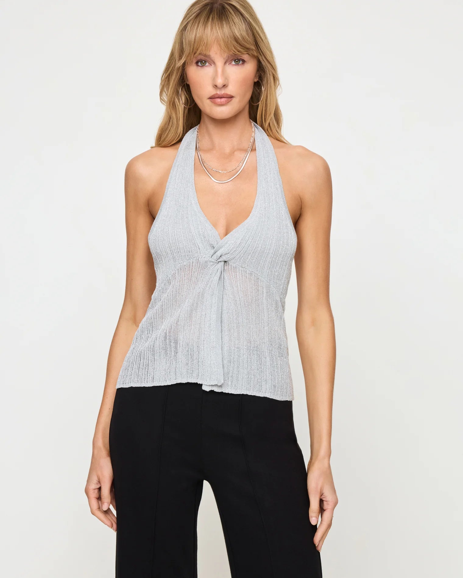 Callie Halter Metallic Silver