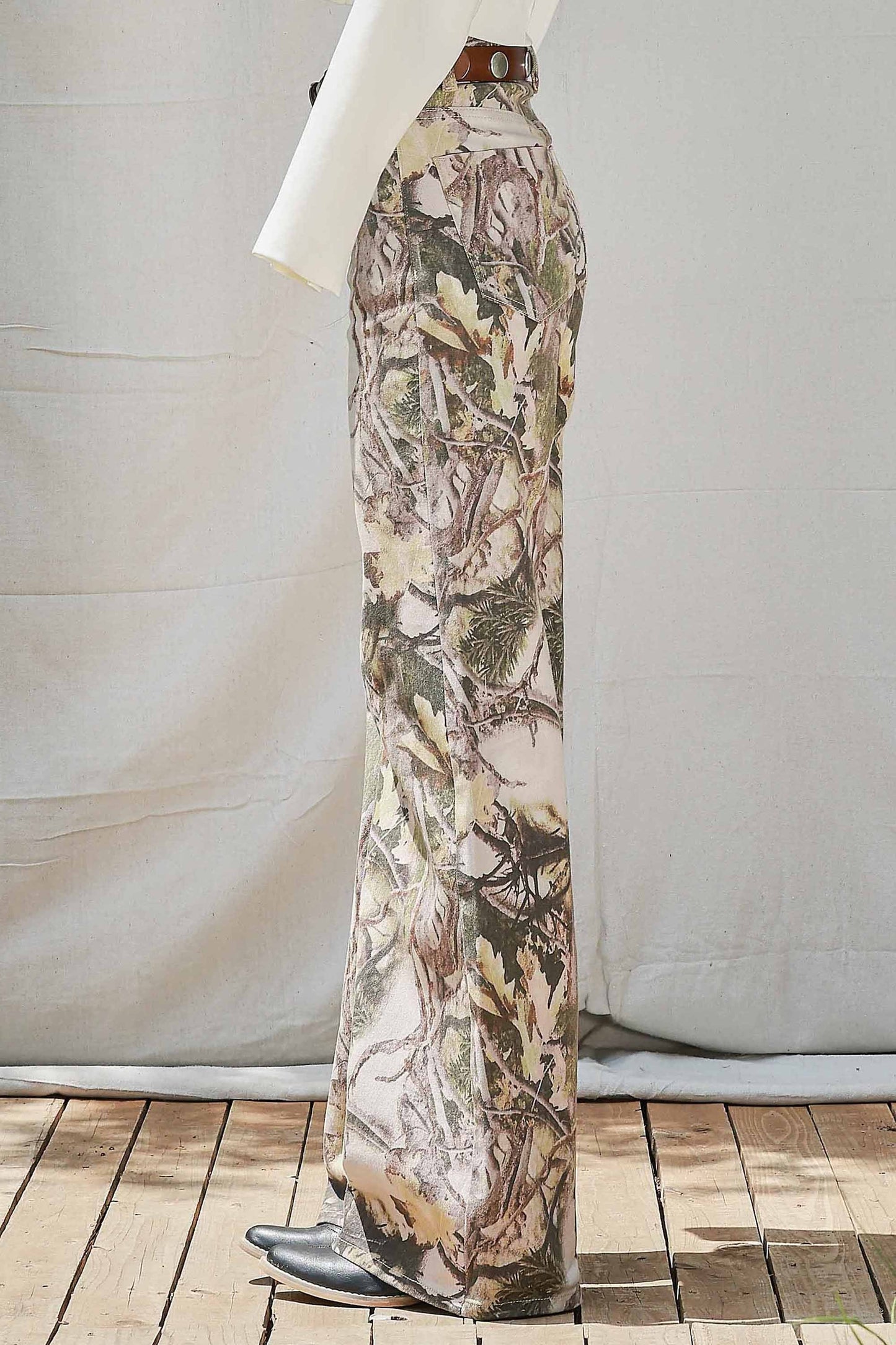 Camo Wide Leg Jeans